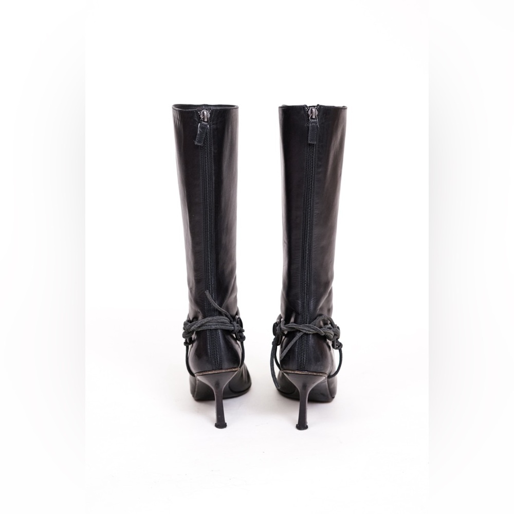 Gucci Tom Ford Knee High Horse Bite Leather Boots Size 7 View 6